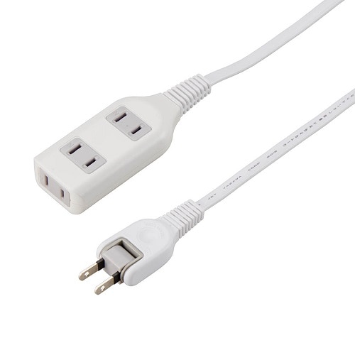 耐トラ付タップ3個口0.5mホワイト