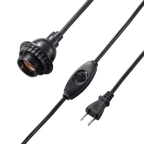 コード付ソケットホルダー付ソケット黒