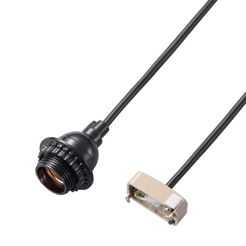 コード付ソケットシーリング付黒