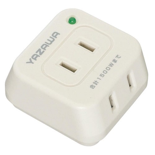 雷サージ付トリプルタップ13000V白