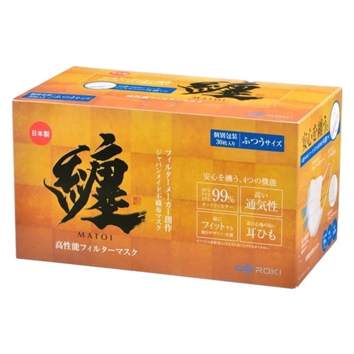 纏マスク ふつうサイズ 30枚入箱(包装)×18