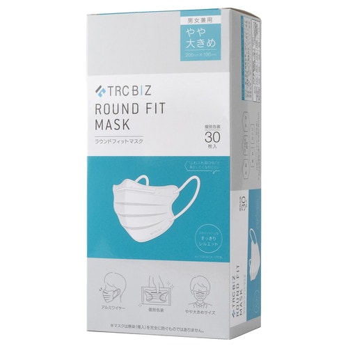 TRCBIZラウンドフィットマスクやや大きめ30枚