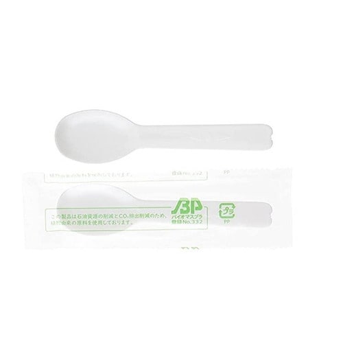 バイオプラデザートスプーン 100P 個包装