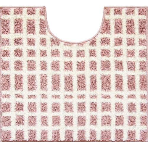 ナチュラルトイレマット55cm チェックピンク