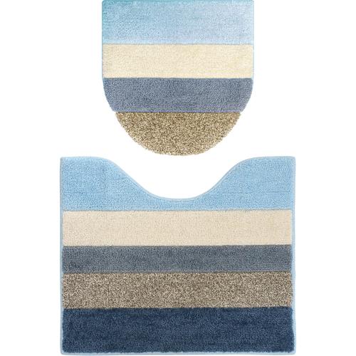 モコンズ トイレ2点セット兼用フタタイプ ブルー