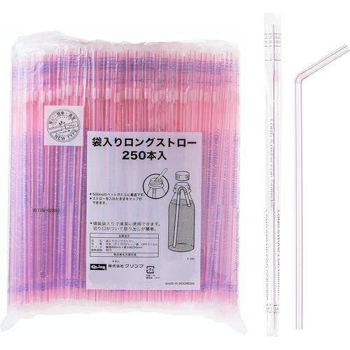 F−591 袋入りロングストロー 250P