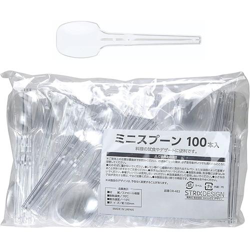 DR−483 ミニスプーン 100P クリア