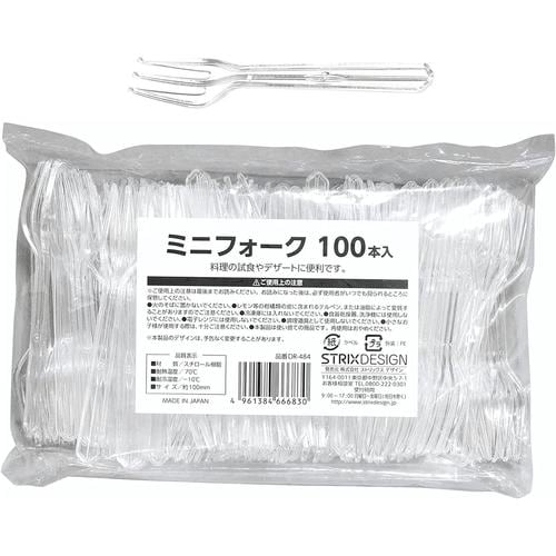 DR−484 ミニフォーク 100P クリア