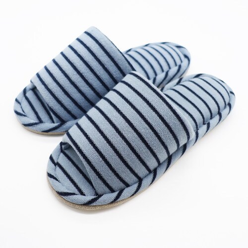 パイルボーダー外縫い Mサイズ ブルー 10足