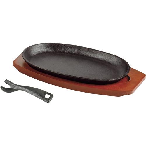 鉄鋳物製 ステーキ皿 小判型 13cm スプラウト