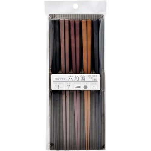 耐熱 六角 プラ箸 23cm 5膳入