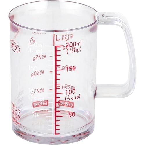 どこでも注げる 耐熱 計量カップ 200ml