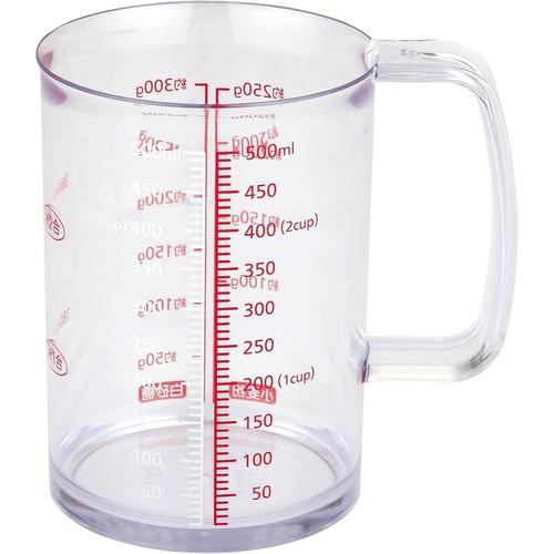 どこでも注げる 耐熱 計量カップ 500ml