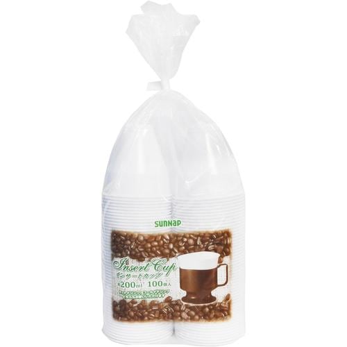 使い捨て インサートカップ 200ml 白