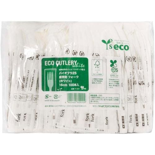 紙完封 バイオ ホワイトフォ−ク 100本入
