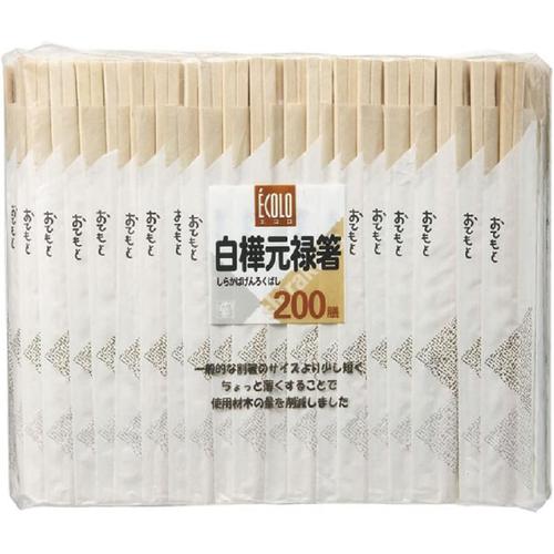 エコロ 割箸 白樺 元禄箸 200膳入