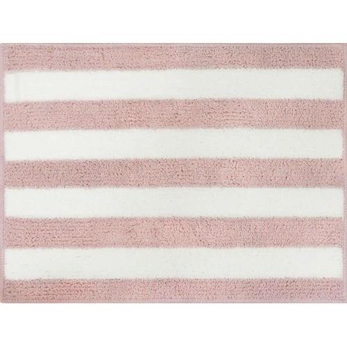 バスマット ボーダーピンク