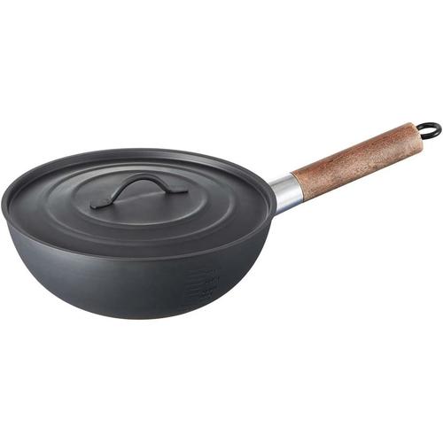 アウトドア用 中華鍋 フタ 収納袋付