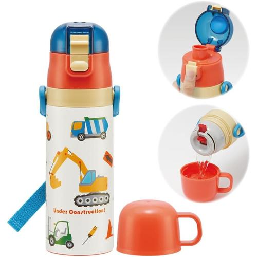 子供用 水筒 直飲み コップ飲み はたらくクルマ