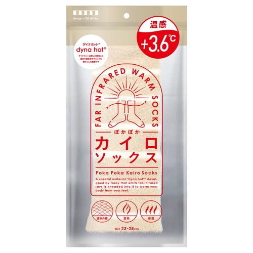カイロソックス ベージュオフホワイト×60