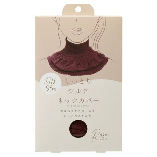 しっとりシルクネックカバー ローズ×80