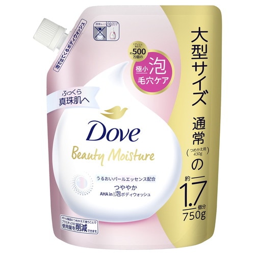 ダヴBモイスチャー泡ボディWつややか替750G×6