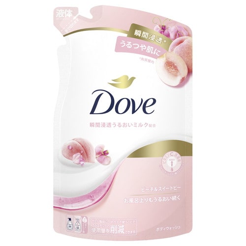 ダヴボディWピーチ&スイートピー替用330G×18