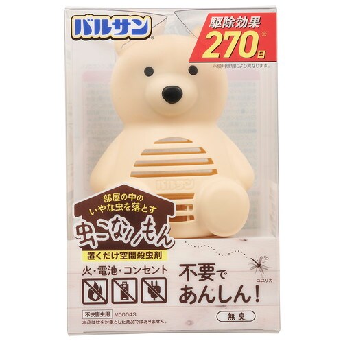 バルサン虫こないもん置くだけクマ 270日×36
