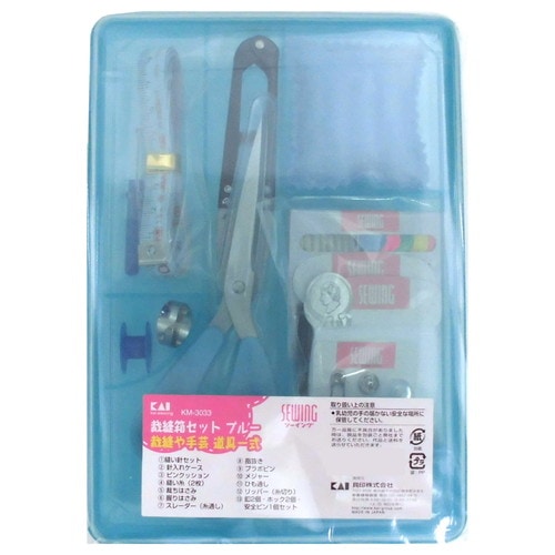 裁縫箱セット ブルー×24