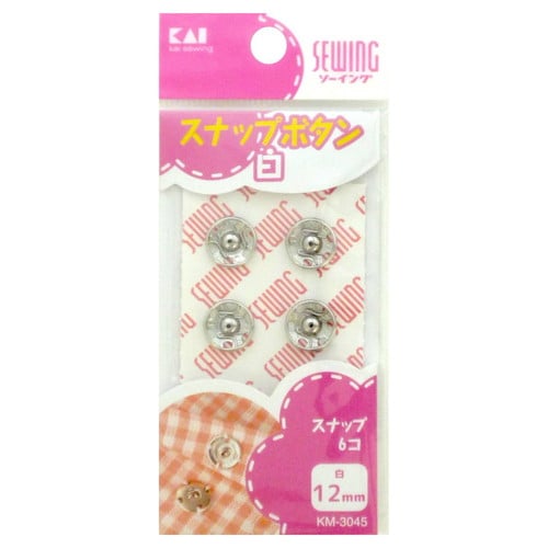 スナップ 12MM 6コ 白×360