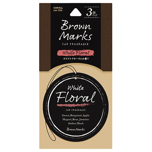 ブラウンマークスクラフト3P WHフローラル×40