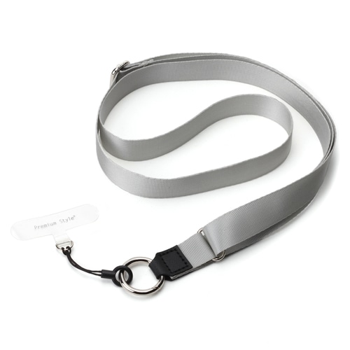 ショルダーストラップ 平紐タイプ グレー 2セット