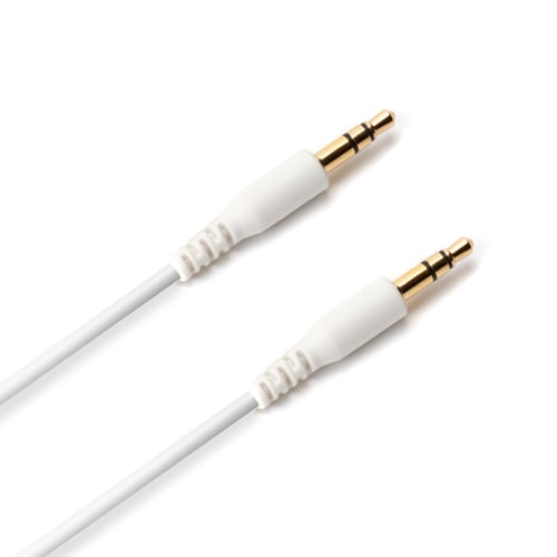 AUXオーディオケーブル 1m 白 2セット