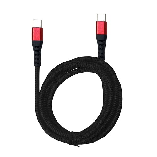 TypeC−TypeCケーブル1.2m 赤2セット