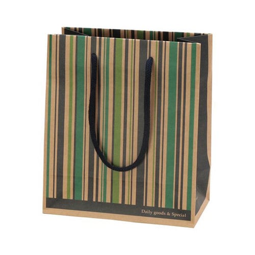 手提マルチストライプBAG ミニ ブルー 5セット