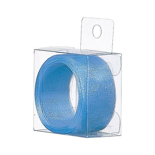 カットオーガンジーリボンブルー24mm幅 5セット