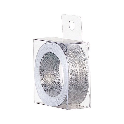 カットサテンリボン シルバー 18mm幅 5セット