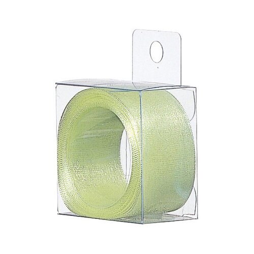 カットオーガンジーリボン黄緑 24mm幅 5セット