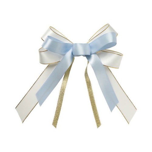 ワンタッチリボン パステル ブルー 5セット