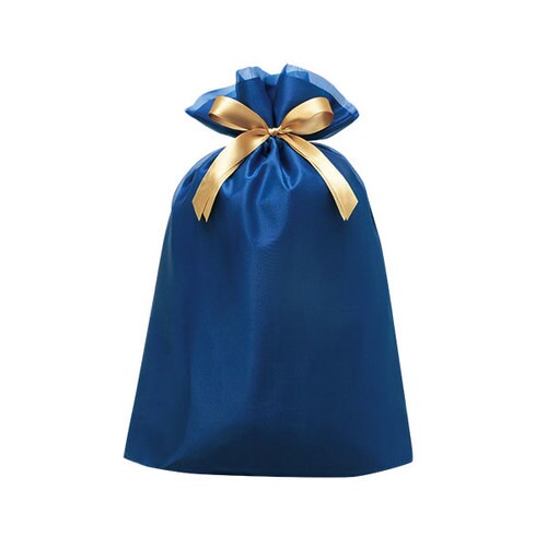 巾着袋 オーガンジー ブルー LL 5セット