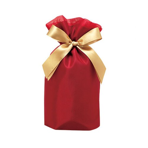 巾着袋 オーガンジー ワインレッド M 5セット