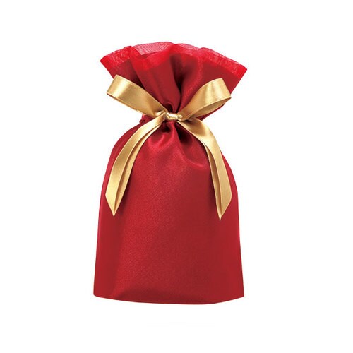 巾着袋 オーガンジー ワインレッド S 5セット