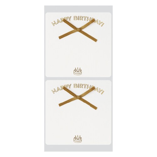 ラッピングシールひとことリボンバースデー10セット