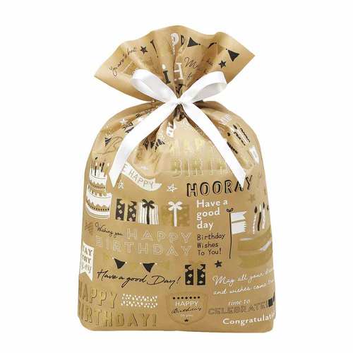 巾着バッグ バースデーパターン 400幅 5セット