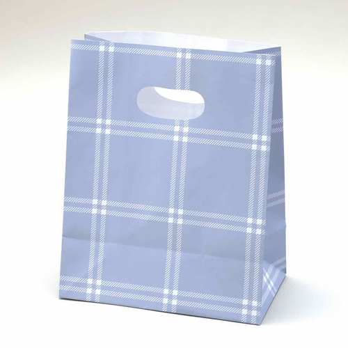 小判抜きペーパーBAGチェックブルー5枚入10セッ