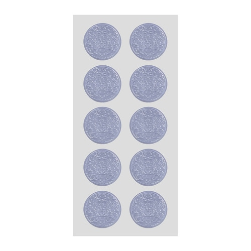 ラッピングシール コイン シルバー 10セット