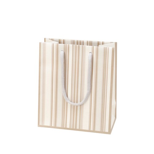 手提げ紙袋ストライプナチュラル1905セット