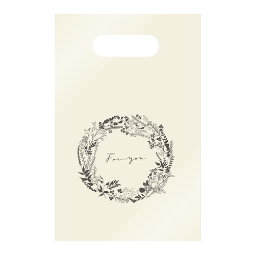 小判抜きビニールバッグ リーフ 5セット