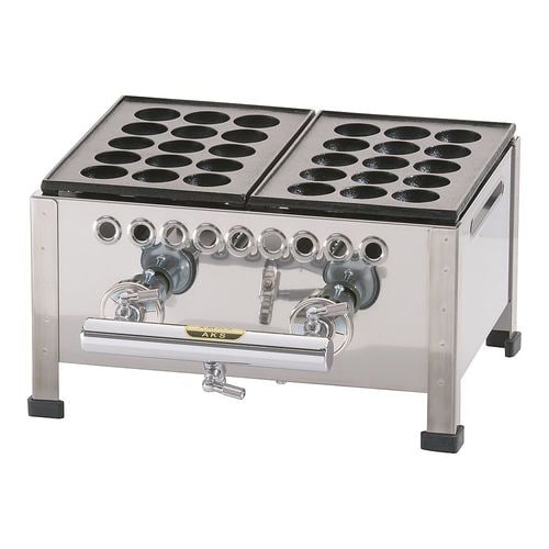 GTK222たこ焼器(15穴)2枚掛
