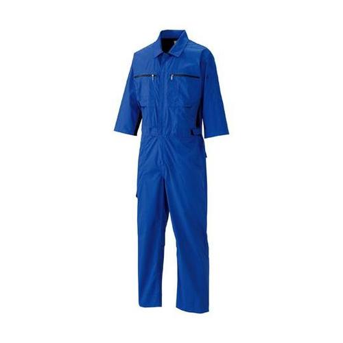 七分袖続服 T65%、C35% 青 M